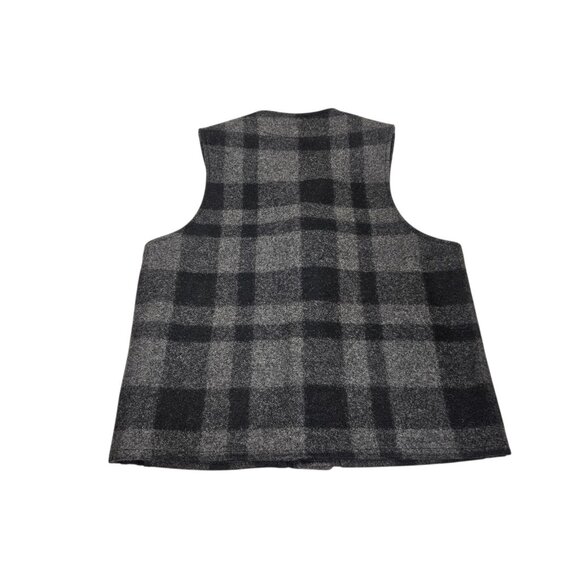 Vintage Filson Mackinaw Wool Vest Gray Buffalo Plaid Men's Size 43 Buttoned USA - Picture 6 of 8